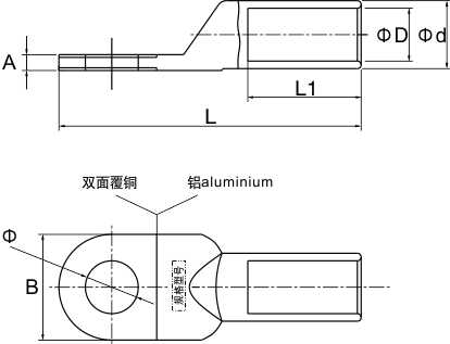 HDTL双面复合铜铝接线端子_配网金具_产品中心_凯时尊龙人生就是博电气集团