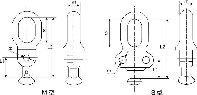 Q-M型球头挂环（环孔平行型带招弧角孔）_线路金具_产品中心_凯时尊龙人生就是博电气集团