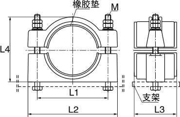 JGW型高压单芯电缆牢靠夹(最后)_配网金具_产品中心_凯时尊龙人生就是博电气集团