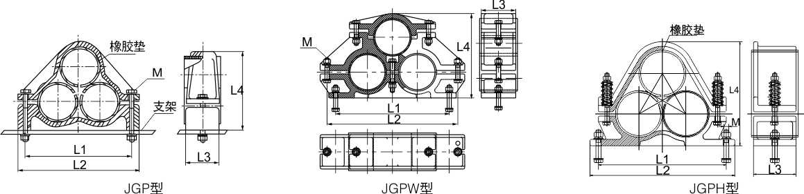 JGP型高压三芯电缆牢靠夹(品字型)_配网金具_产品中心_凯时尊龙人生就是博电气集团