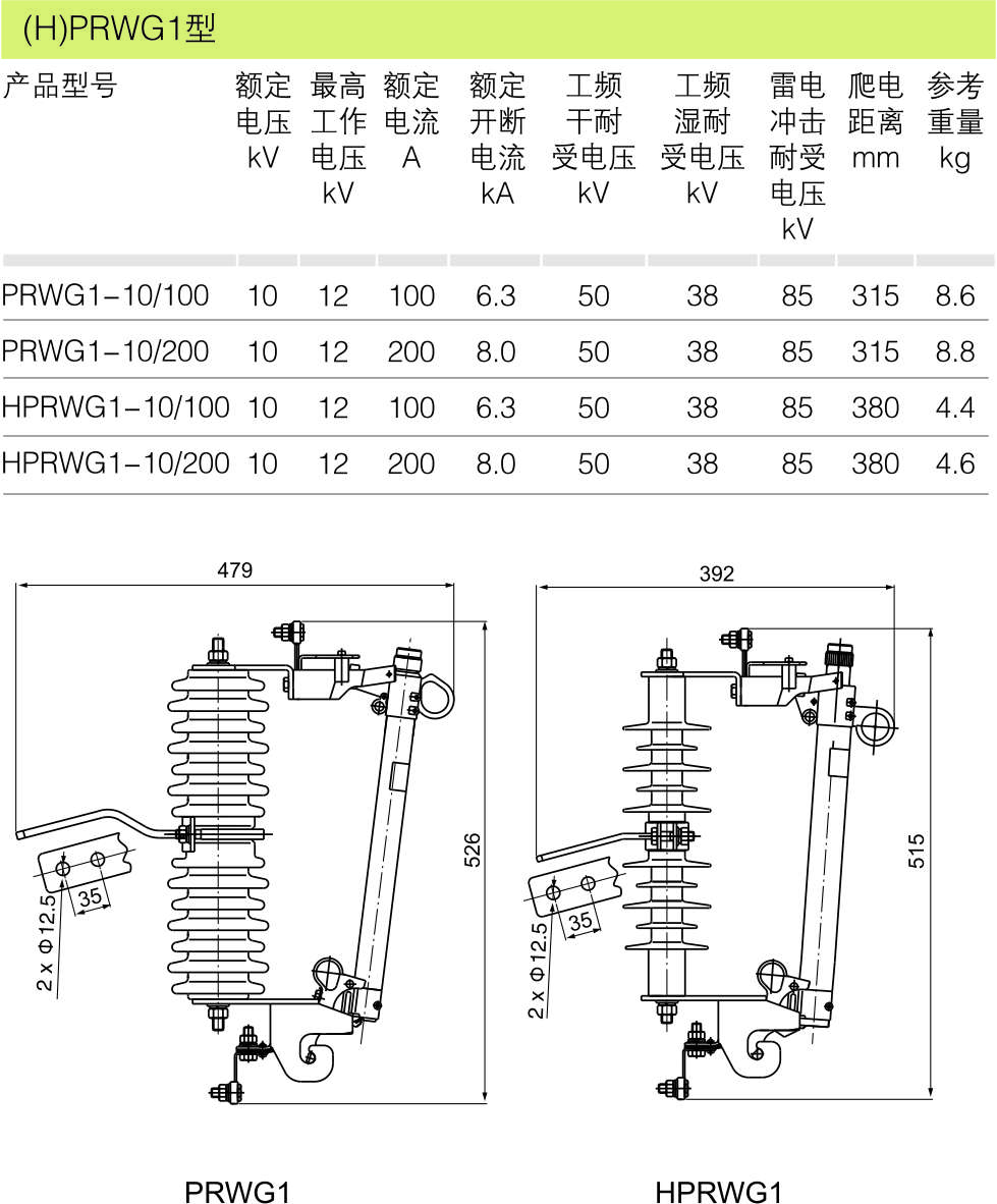 (H)PRWG1型_跌落式熔断器_产品中心_凯时尊龙人生就是博电气集团