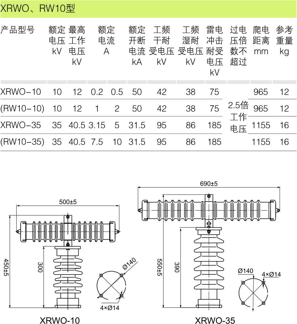 XRWO、RW10型_跌落式熔断器_产品中心_凯时尊龙人生就是博电气集团