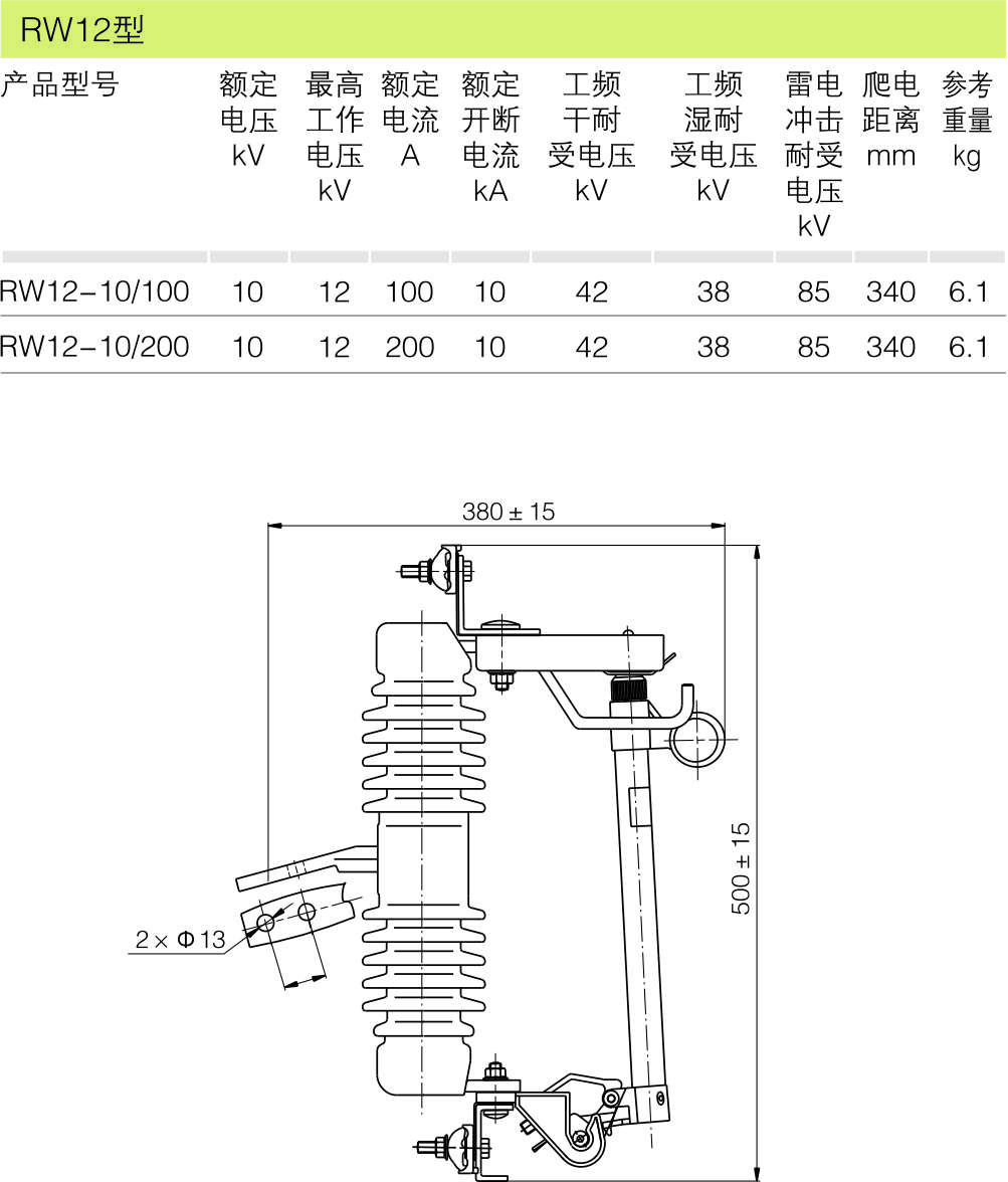 RW12型_跌落式熔断器_产品中心_凯时尊龙人生就是博电气集团
