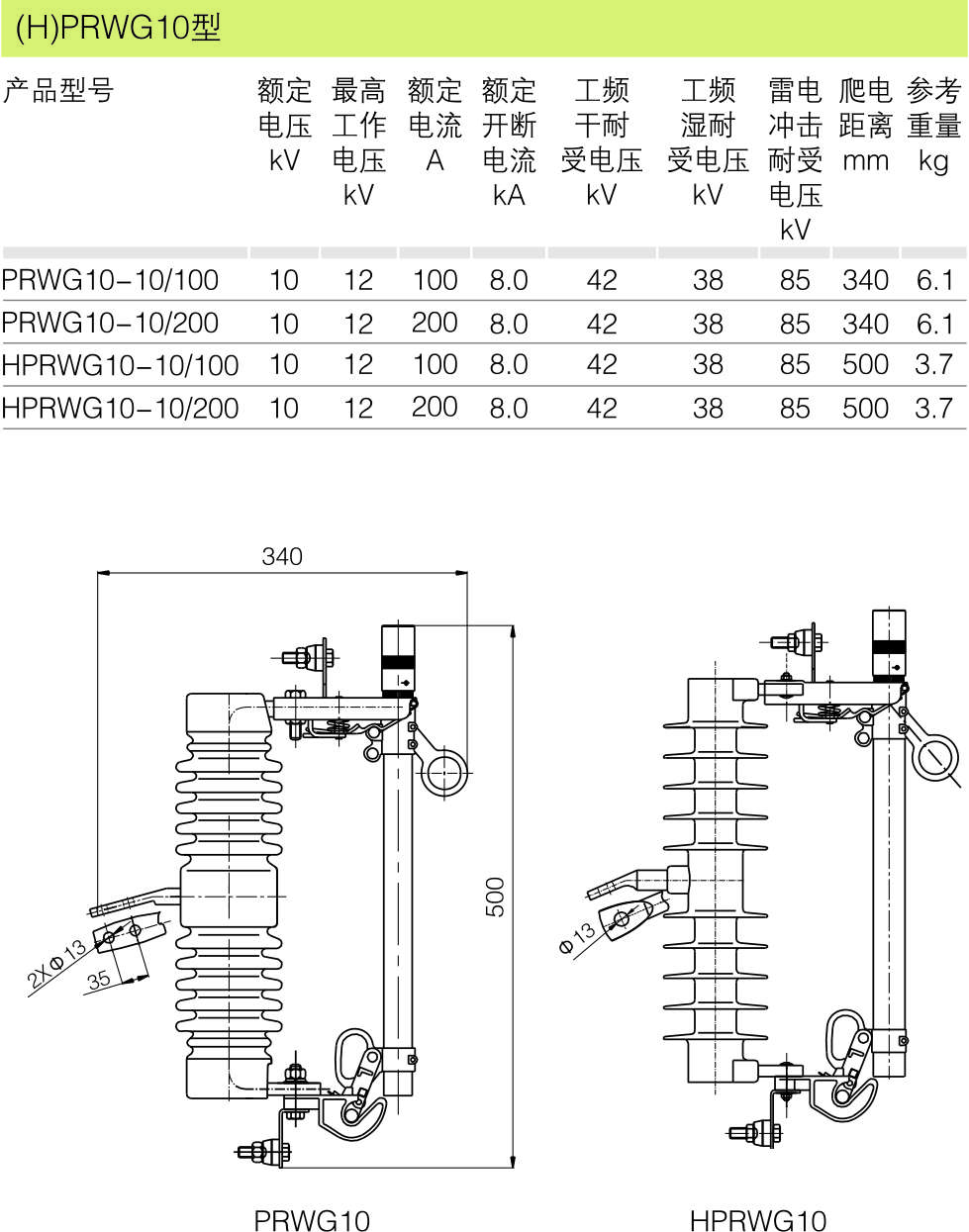 （H）PRWG10型_跌落式熔断器_产品中心_凯时尊龙人生就是博电气集团