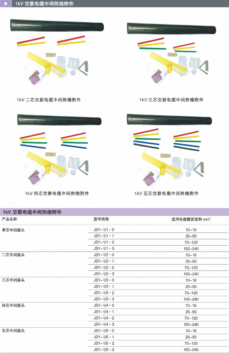 1kV交联电缆中心热缩附件_热缩电缆附件_产品中心_凯时尊龙人生就是博电气集团